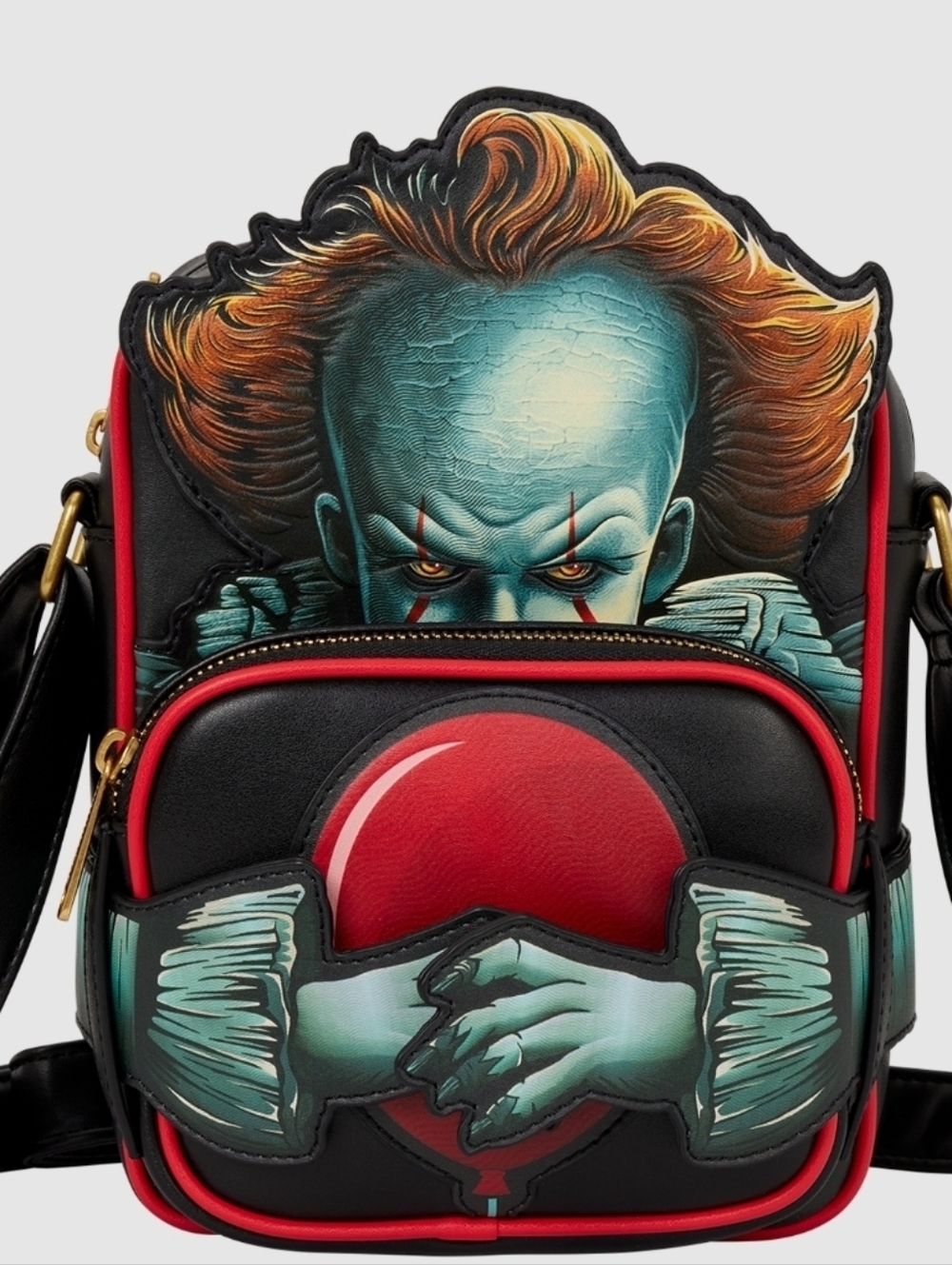 Loungefly IT Pennywise Crossbody Bag Coin Purse NWT Sold Out - Picture 3 of 8